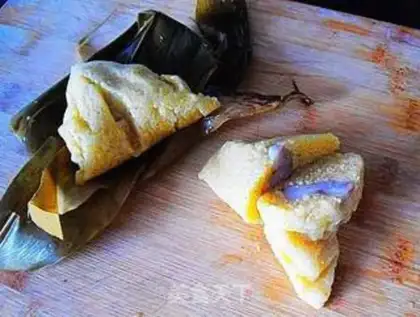 Make Yellow rice dumplings step 14