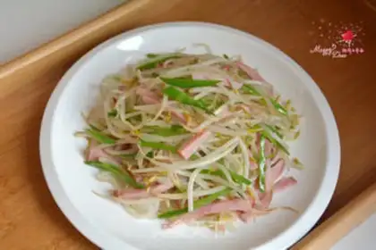 Make Ham and silver sprouts step 8