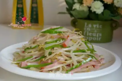 Make Ham and silver sprouts step 9