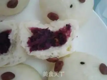 Make Purple potato blueberry sesame sack step 16