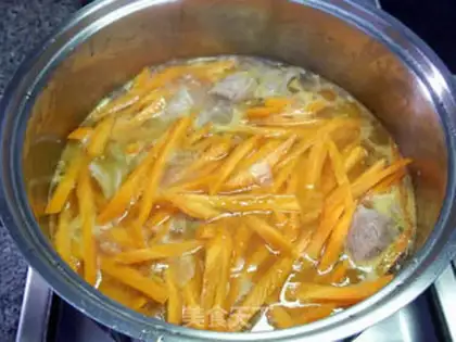 Make Carrot lamb rice step 7