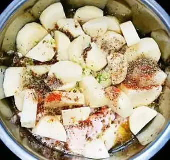 Make Greek lemon potato chicken step 2