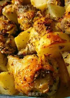 Make Greek lemon potato chicken step 7