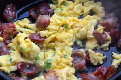 Make Egg fried sausage step 6