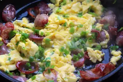 Make Egg fried sausage step 7