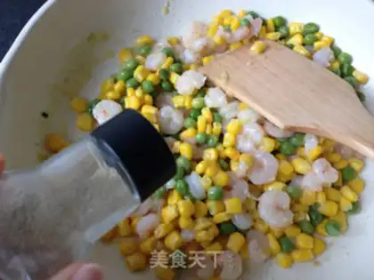 Make Corn pea shrimp step 8