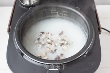 Make Five-colour shrimp congee step 5