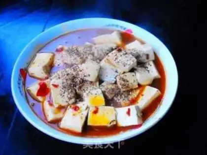 Make Precious red oil tofu step 11