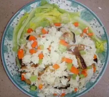 Make Fresh mushroom fried rice step 5
