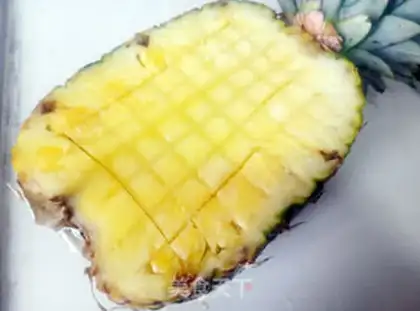 Make Strawberry pineapple rice step 1
