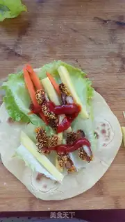 Make Mexican chicken burrito step 14
