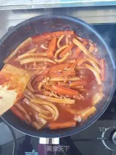 Make Hot fried rice cake step 4