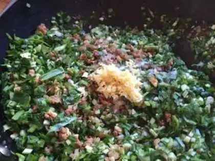 Make The egg and pork dumplings step 7