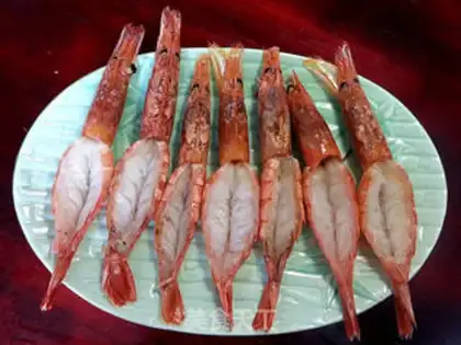 Make Garlic fan shrimp step 5