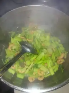 Make Celery and shrimp step 2
