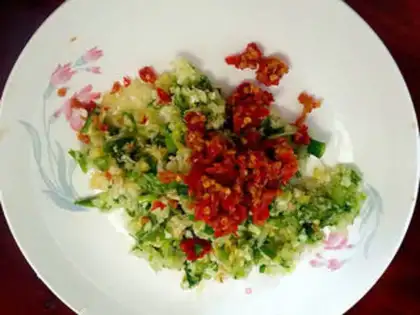 Make Garlic fan shrimp step 6