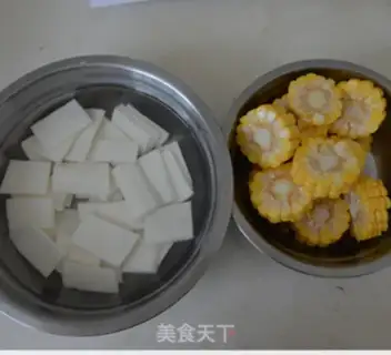 Make ♪ Mountain medicine corn chop soup ♪ step 1