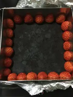 Make Six inches of strawberry yogurt mousse step 3