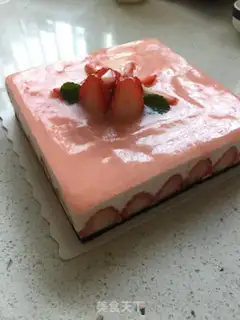 Make Six inches of strawberry yogurt mousse step 12