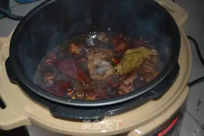Make Red burning pig hoof step 9