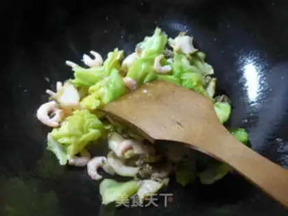 Make Shrimp abalone and cabbage step 6