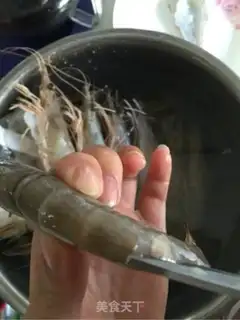 Make Garlic fan to shrimp step 2