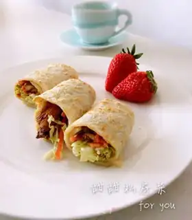 Make Black pepper chicken roll step 4