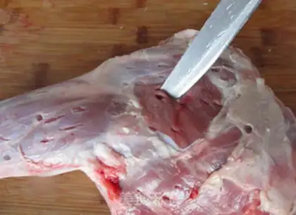 Make Roasted lamb legs with vegetable salad step 1