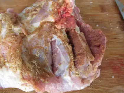 Make Roasted lamb legs with vegetable salad step 4
