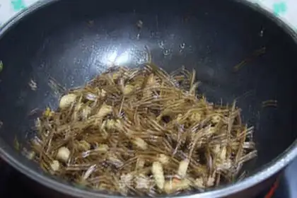 Make A melon with fried meat step 8