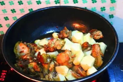 Make Chicken stew mushrooms step 7