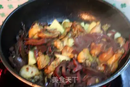 Make Chicken stew mushrooms step 8