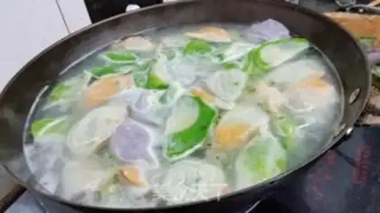 Make The colorful night dumplings step 9
