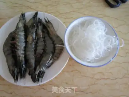 Make Garlic fans steam shrimp step 0