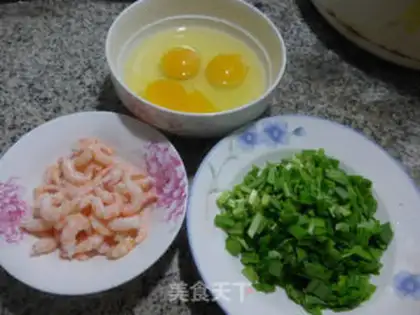 Make Shrimp fried eggs step 0