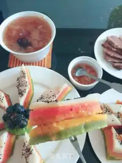 Make Rainbow rice cake step 23