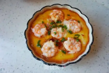 Make Shrimp steamed eggs step 7