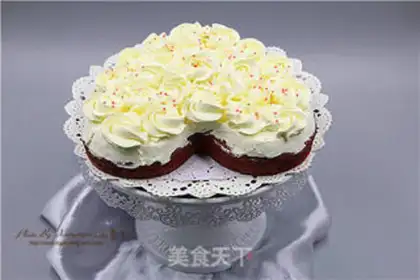 Make Red velvet cream cake step 22