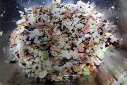 Make A group of five-color dinners step 2