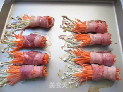 Make Bacon pins and mushrooms step 6