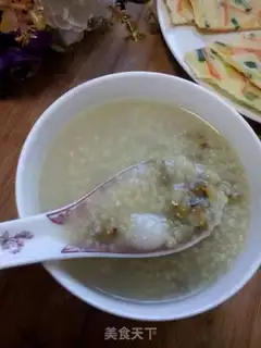 Make Green bean lily porridge step 3