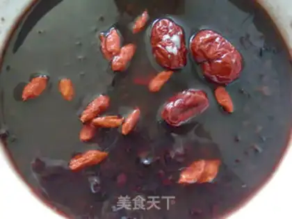 Make "Red dates, black rice." step 2
