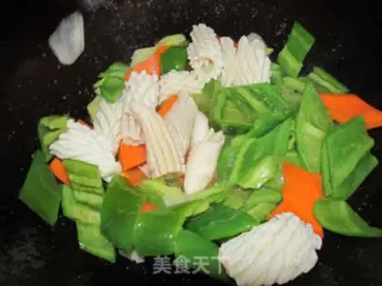 Make Five-colored squid flowers step 6