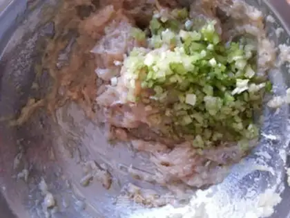 Make Plum chicken shrimp balls step 6