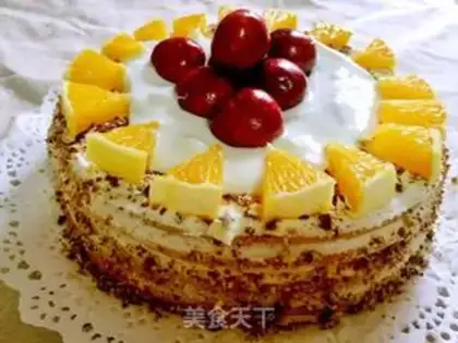 Make Fruit chocolate cake step 10