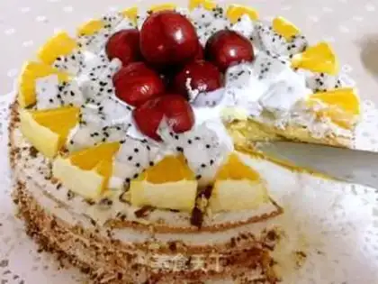 Make Fruit chocolate cake step 12