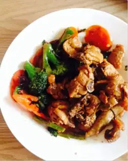 Make Red-fried chicken orchid chow step 4