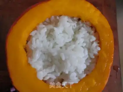 Make Pumpkin rice step 4