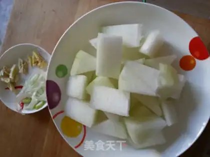 Make Shrimp-skin-burning melon step 1
