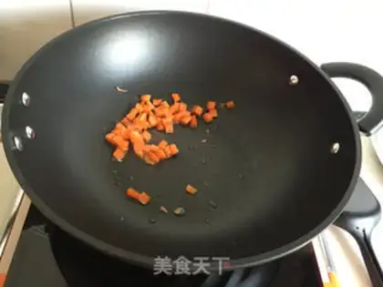 Make Mushroom sausage fried rice step 2
